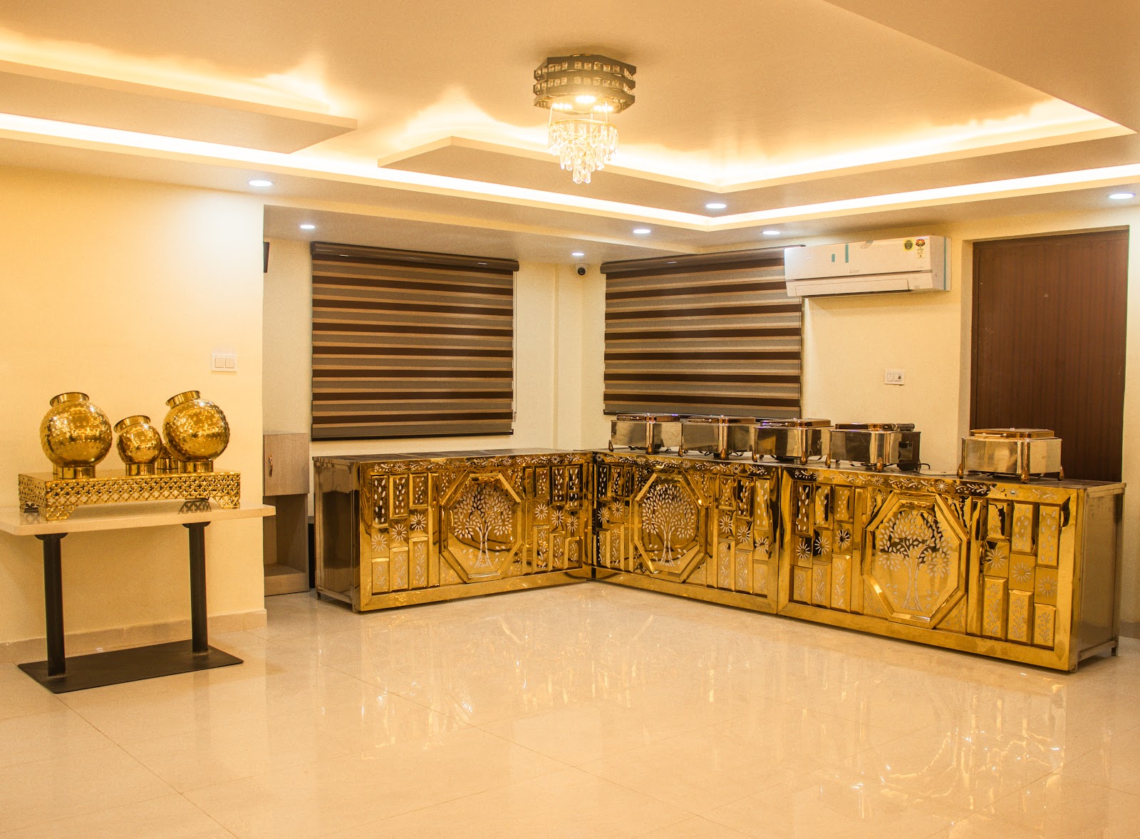 Buffet setup for events at Mithila Heritage