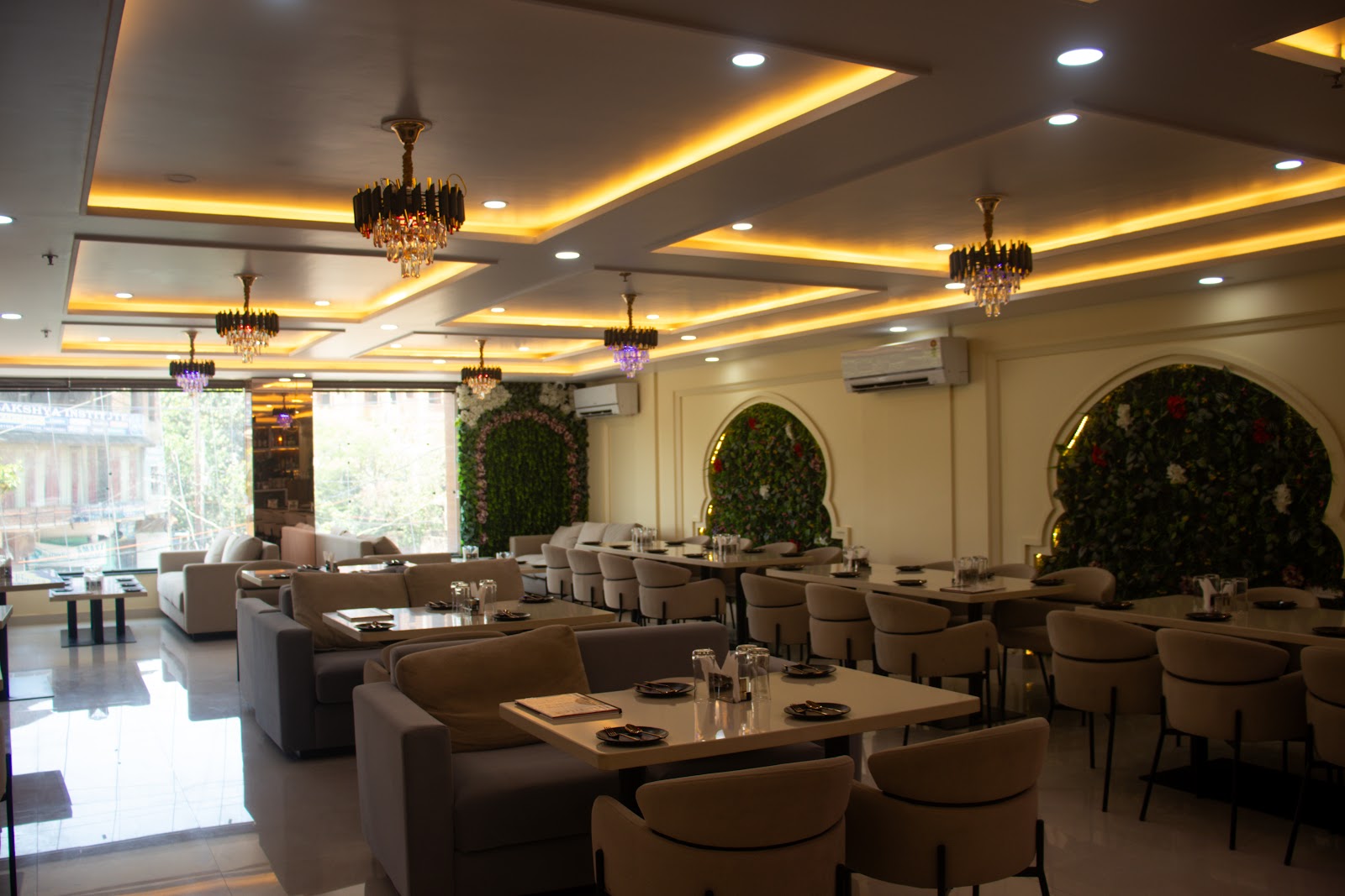 Wide view of the Mithila Heritage restaurant